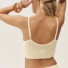 Canotta corta in seta e cashmere "Heat Wave" - Beige sabbia