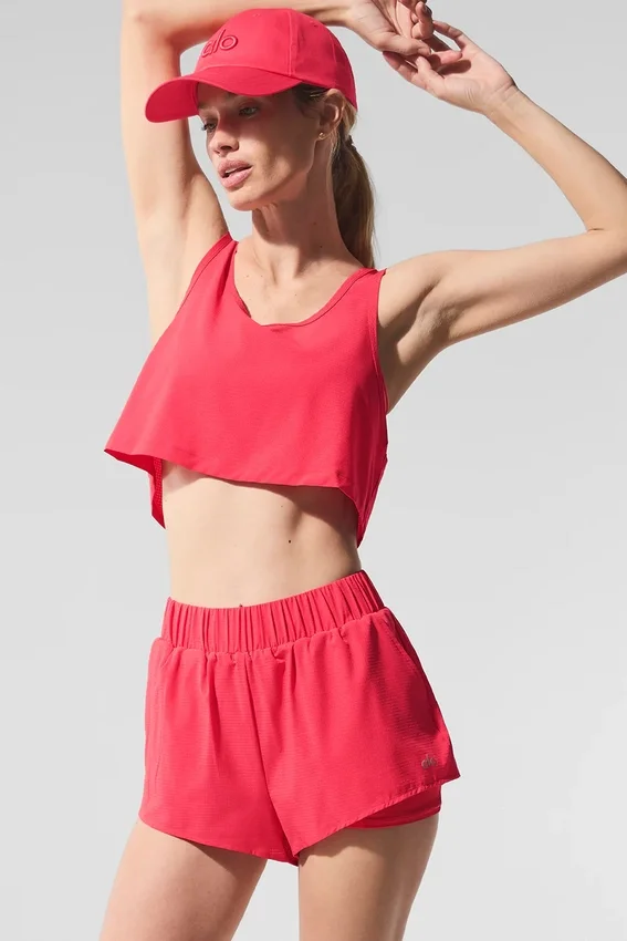 Canotta corta Sport Star - Rosso caramella
