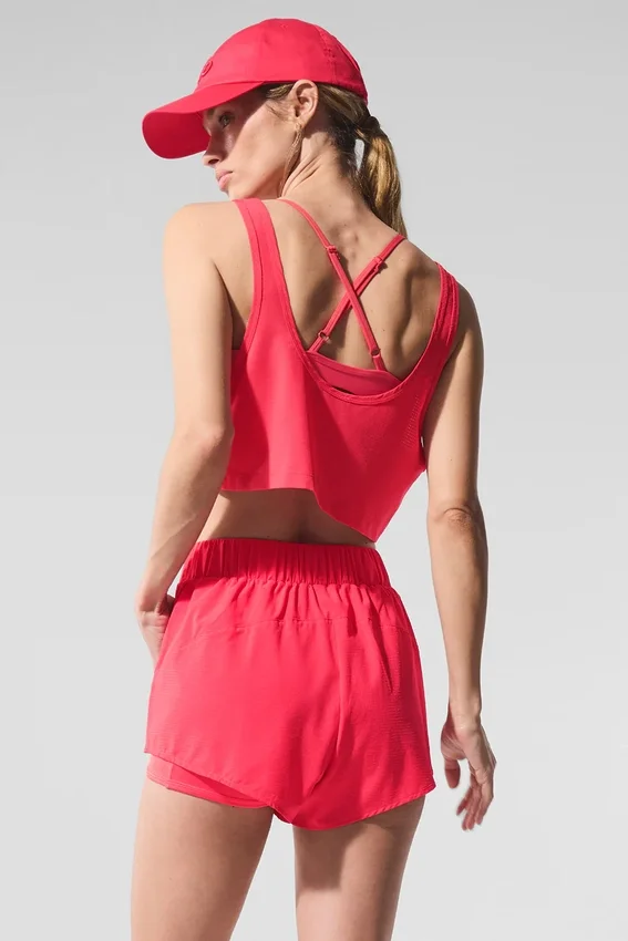 Canotta corta Sport Star - Rosso caramella