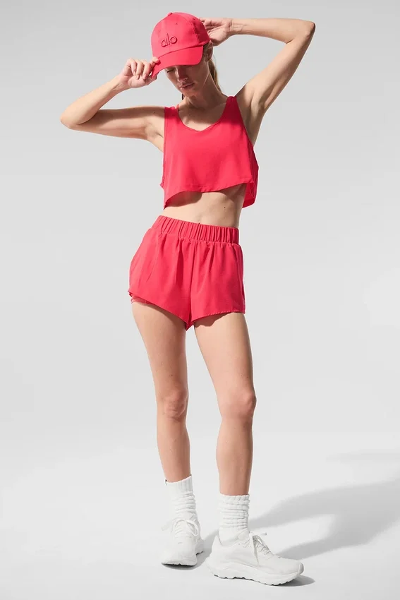 Canotta corta Sport Star - Rosso caramella
