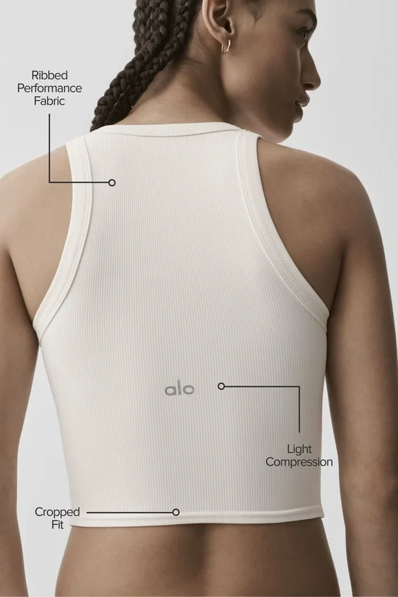 Canotta Goddess Ribbed Go-To - Avorio
