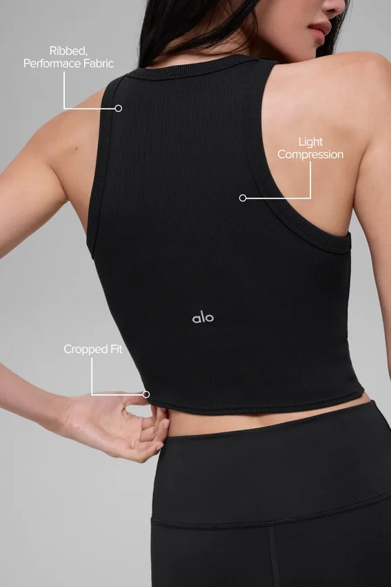 Canotta "Goddess Ribbed Go-To" - Nero