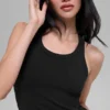 Canotta "Goddess Ribbed Go-To" - Nero