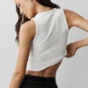 Canotta Henley in modal a costine - Bianco