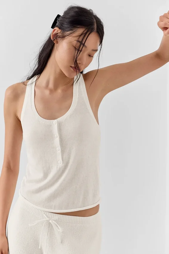 Canotta Henley Supernatural Maglione - Avorio