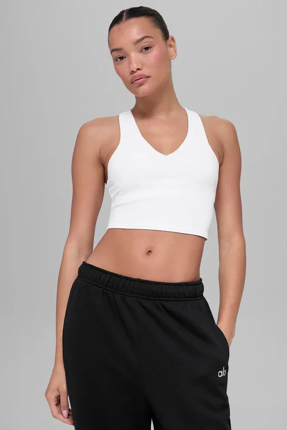 Canotta Real Bra con reggiseno integrato Airbrush - Bianco