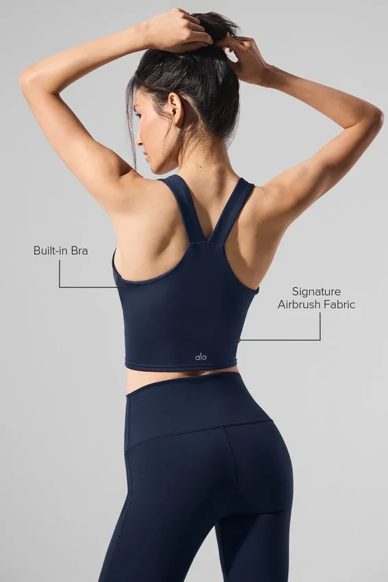 Canotta Real Bra con reggiseno integrato Airbrush - Navy