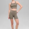 Canotta reggiseno Favorite a costine senza cuciture - Cacao chiaro