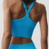 Canotta reggiseno senza cuciture a costine Favorite - Blu azzurro