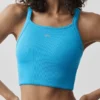 Canotta reggiseno senza cuciture a costine Favorite - Blu azzurro