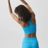 Canotta reggiseno senza cuciture a costine Favorite - Blu azzurro