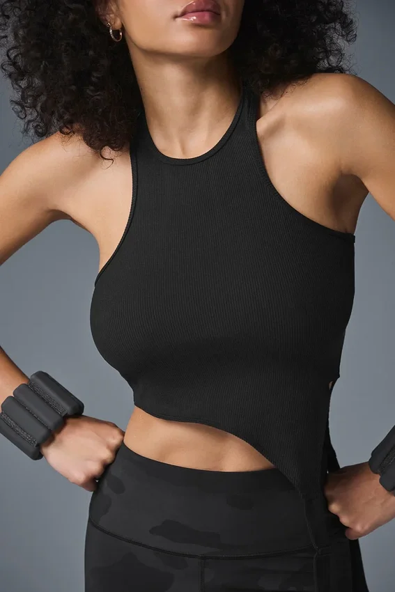 Canotta Revelation Ribbed Alosoft - Nero