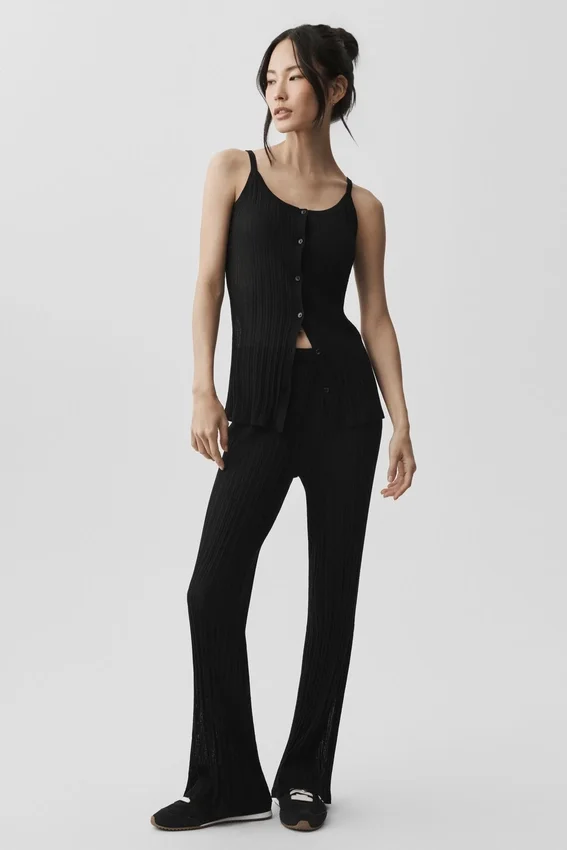 Canotta Sunlit Button Down - Nero