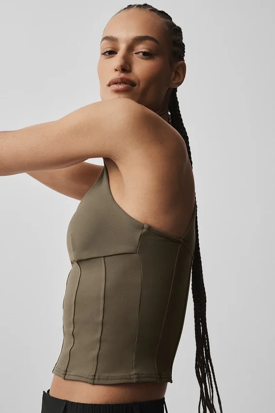 Canotte a corsetto Airbrush Sparks Fly - Olive Tree