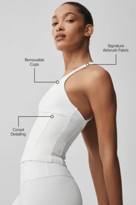 Canotte a corsetto Airbrush Sparks Fly – White