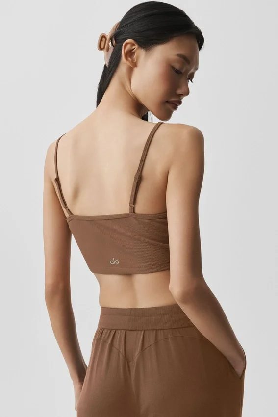 Canotte a costine "Delicate Lounge" - Marrone "Sun Kissed"