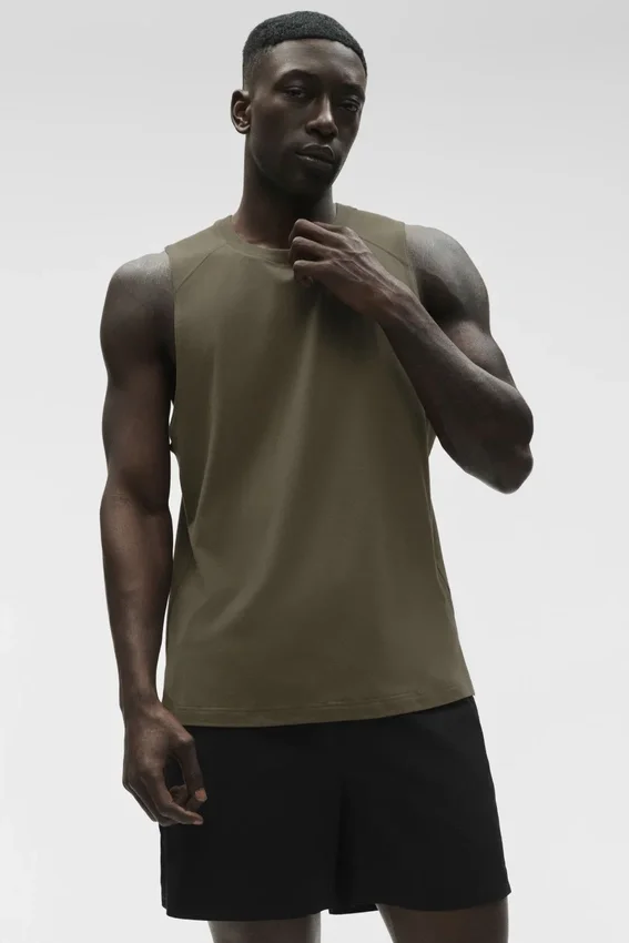 Canotte Alo Vapor Muscle - Olive Tree