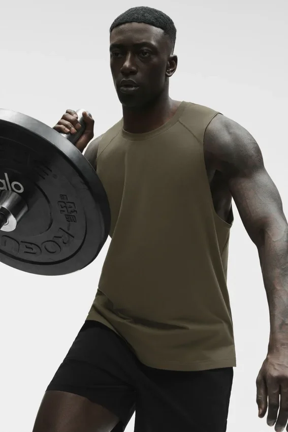 Canotte Alo Vapor Muscle - Olive Tree