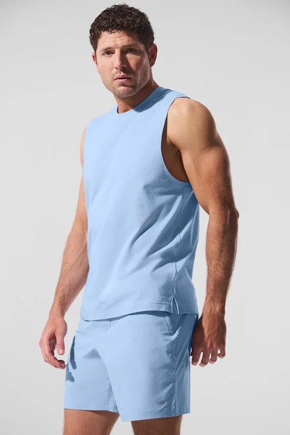 Canotte Alo Vapor Muscle - Seashell Blue