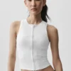Canotte Alosoft Level Up con zip integrale - Bianca