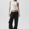 Canotte Alosoft Level Up con zip integrale - Bianca