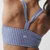 Canotte avec soutien-gorge intégré Airlift Gingham Sleek - Gingham bleu navy