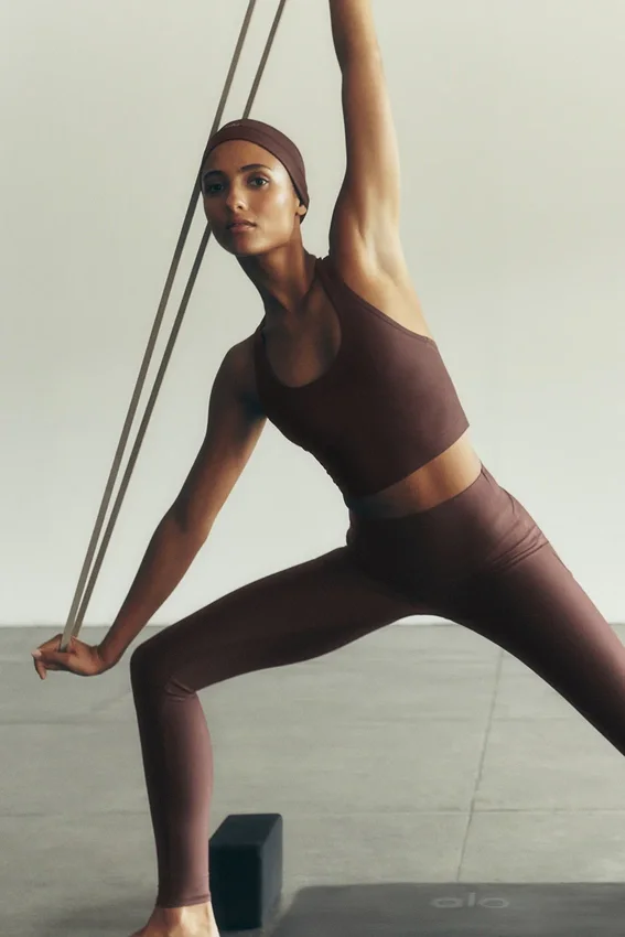 Canotte avec soutien-gorge intégré Airlift Super Sleek - Brownstone