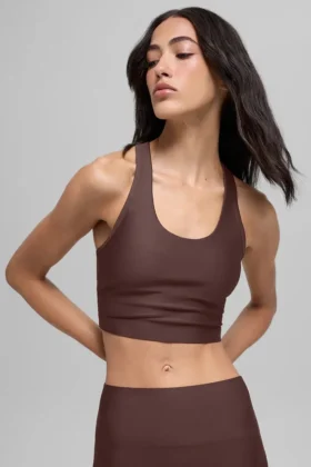 Canotte avec soutien-gorge intégré Airlift Super Sleek – Brownstone