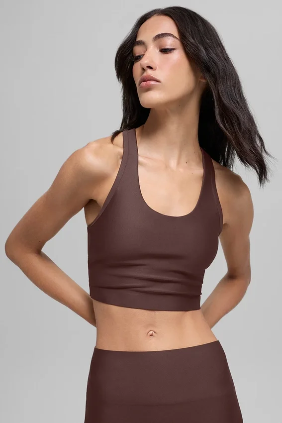 Canotte avec soutien-gorge intégré Airlift Super Sleek - Brownstone