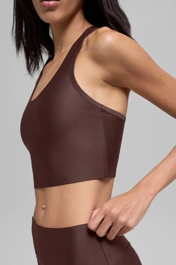 Canotte avec soutien-gorge intégré Airlift Super Sleek - Brownstone