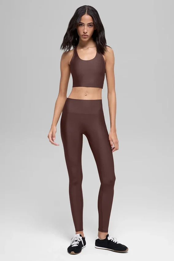 Canotte avec soutien-gorge intégré Airlift Super Sleek - Brownstone
