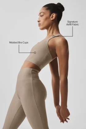 Canotte avec soutien-gorge intégré Airlift Super Sleek – Gravel