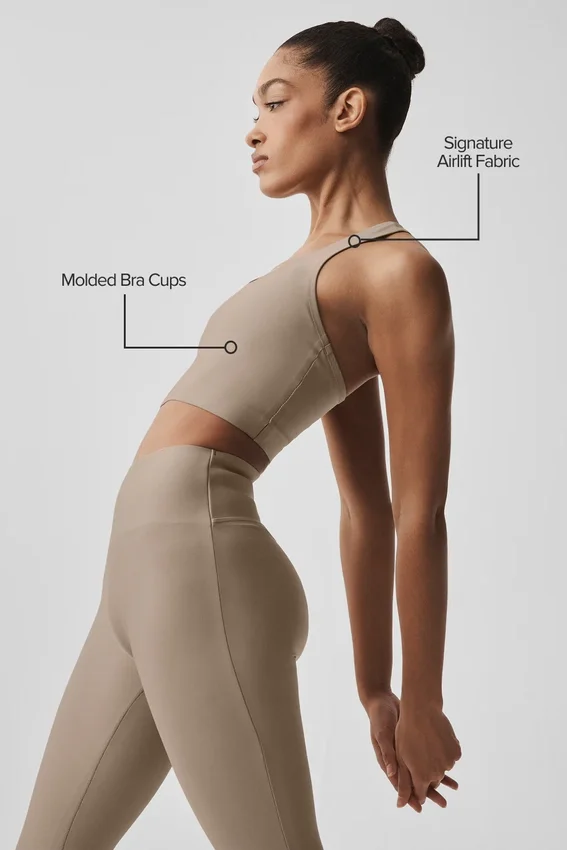 Canotte avec soutien-gorge intégré Airlift Super Sleek - Gravel