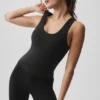 Canotte avec soutien-gorge intégré Alo Softsculpt No Nonsense - Noir