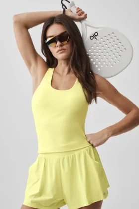 Canotte avec soutien-gorge intégré Alo Softsculpt No Nonsense - Sunshine