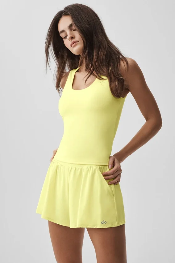 Canotte avec soutien-gorge intégré Alo Softsculpt No Nonsense - Sunshine
