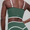 Canotte con reggiseno integrato Airbrush Streamlined - Verde trifoglio/Bianco