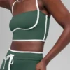 Canotte con reggiseno integrato Airbrush Streamlined - Verde trifoglio/Bianco