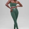 Canotte con reggiseno integrato Airbrush Streamlined - Verde trifoglio/Bianco