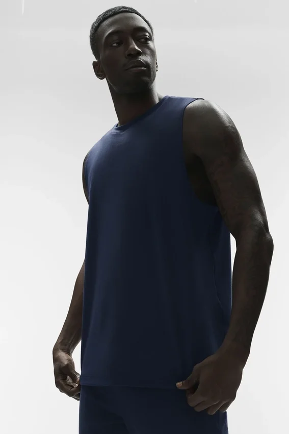 Canotte Conquer Muscle - Blu navy