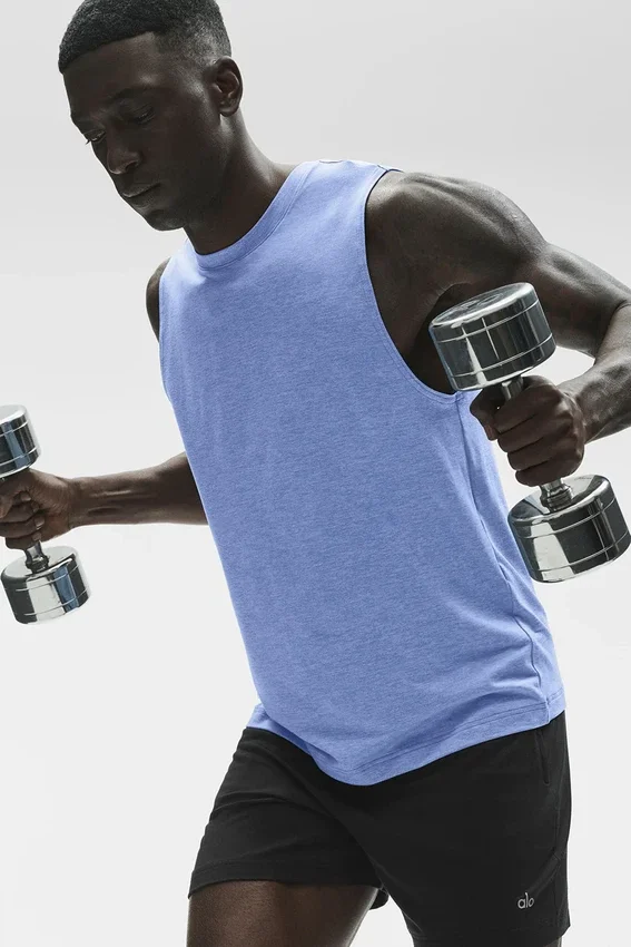 Canotte Conquer Muscle - Blu Provenza melange