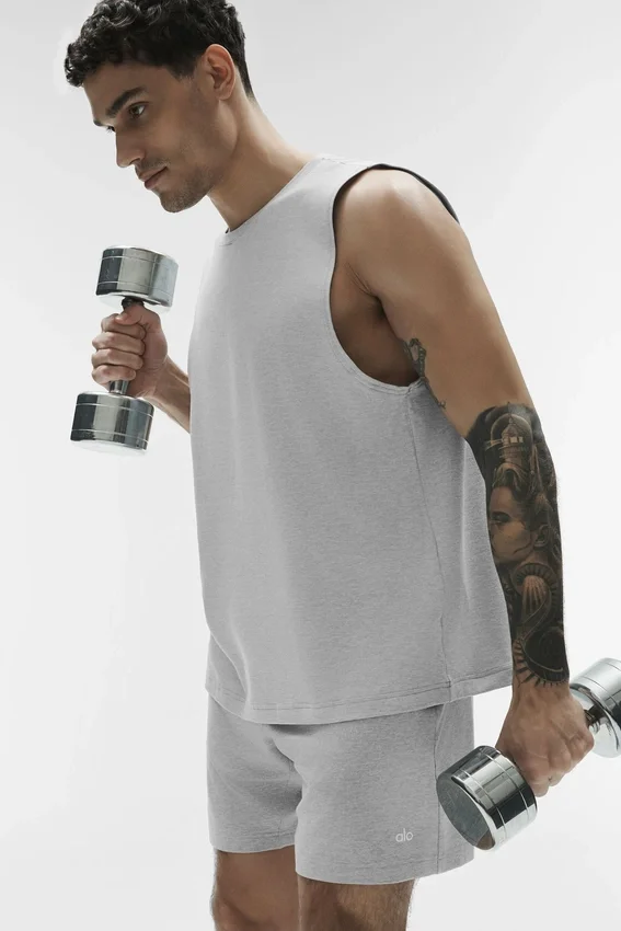 Canotte Conquer Muscle - Grigio melange atletico