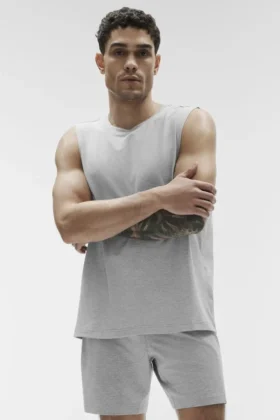 Canotte Conquer Muscle – Grigio melange atletico