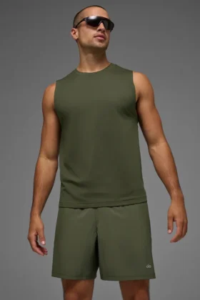 Canotte Conquer Muscle - Verde oliva