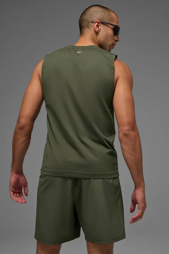 Canotte Conquer Muscle - Verde oliva