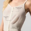 Canotte en cashmere transparent - Avorio