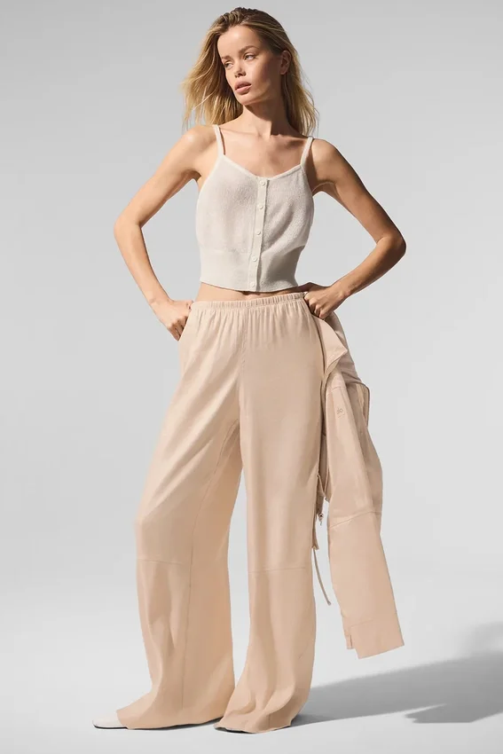 Canotte en cashmere transparent - Avorio