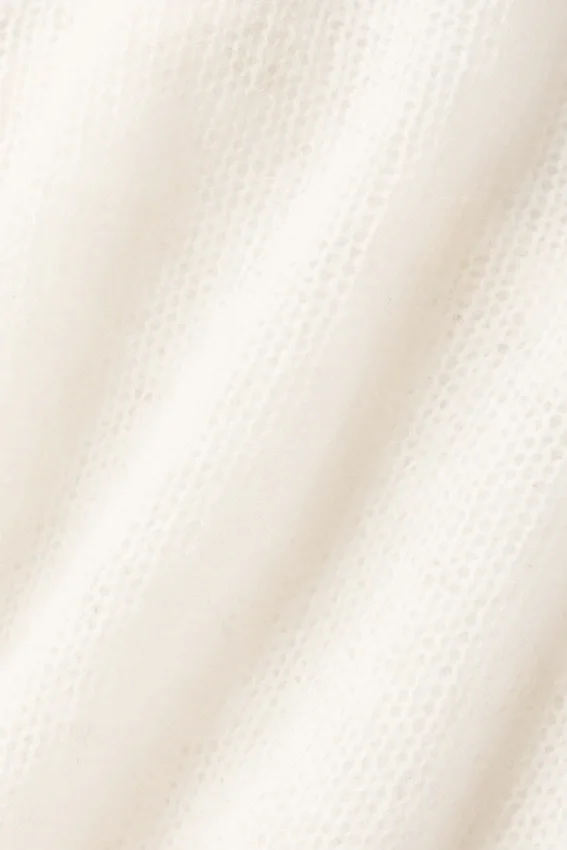Canotte en cashmere transparent - Avorio
