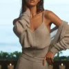 Canotte en cashmere transparent - Grigio melange atletico