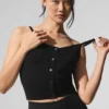 Canotte en cashmere transparent - Noir